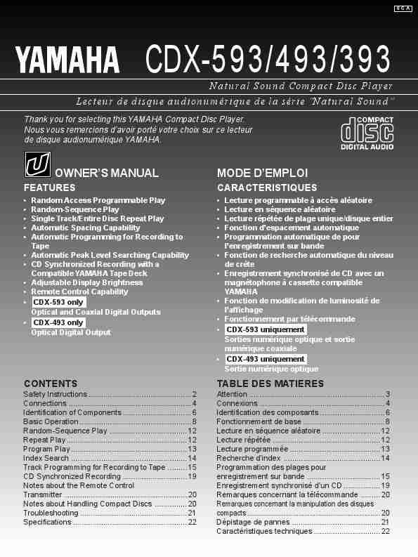 Yamaha Stereo System CDX-393-page_pdf